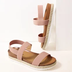 Open Toe Strap Espadrille Platform Sandals