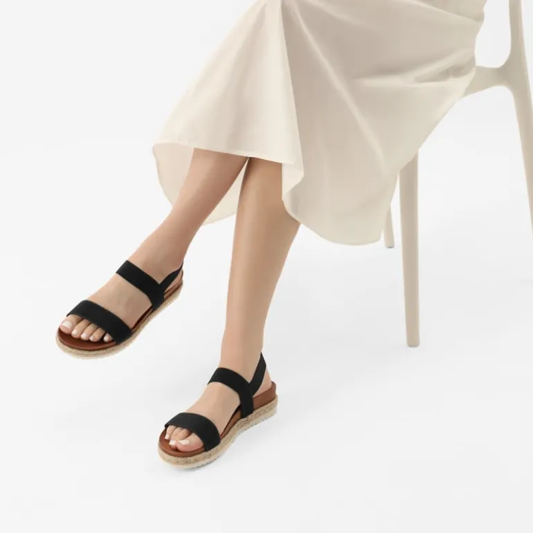 Open Toe Strap Espadrille Platform Sandals