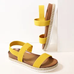 Open Toe Strap Espadrille Platform Sandals