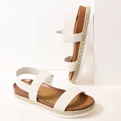 Open Toe Strap Espadrille Platform Sandals