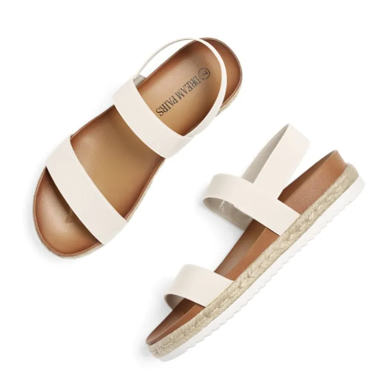 Open Toe Strap Espadrille Platform Sandals