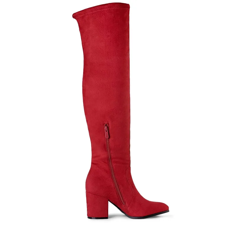 Over the knee Block Heel Boots