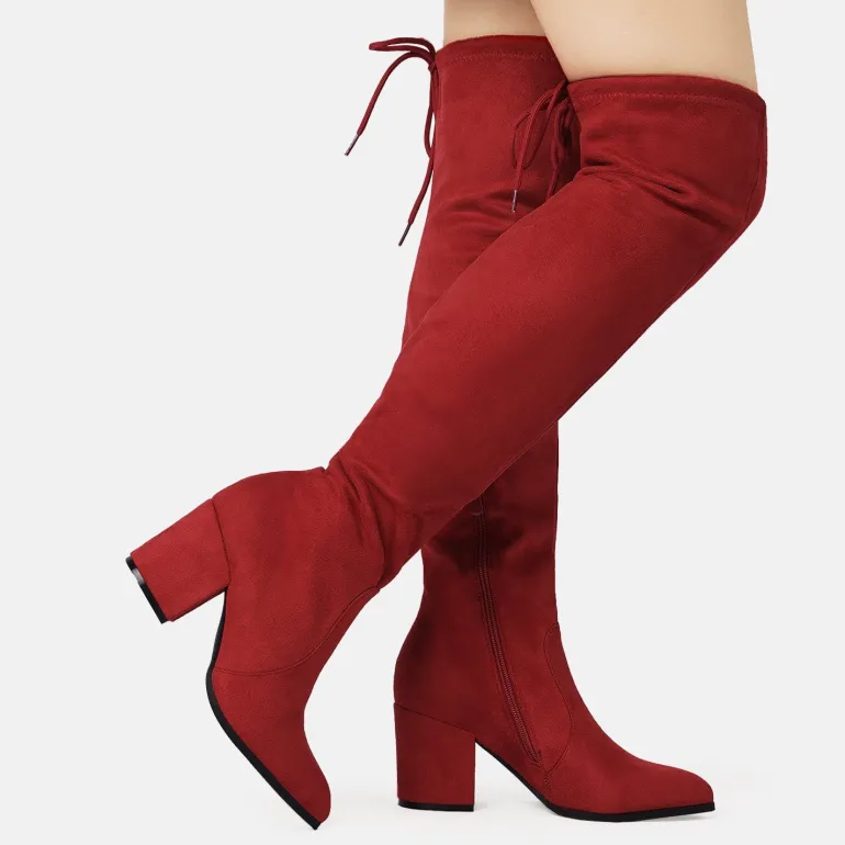 Over the knee Block Heel Boots