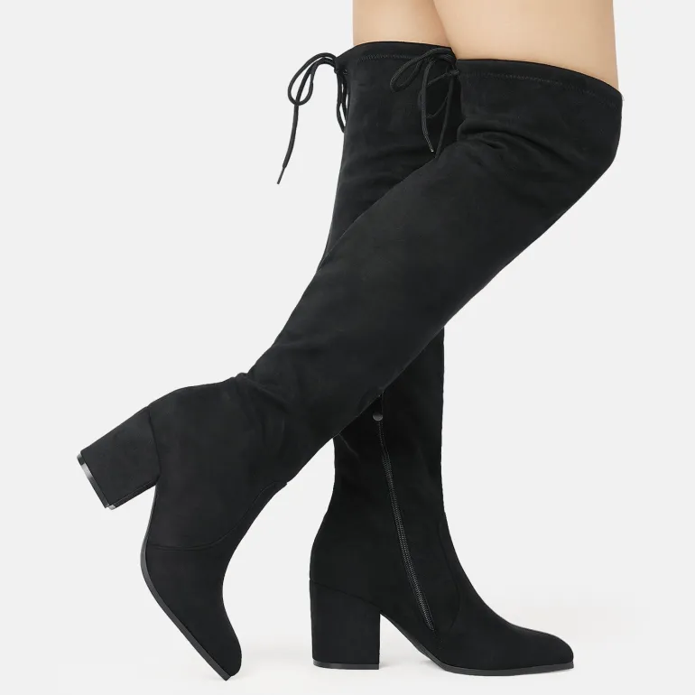 Over the knee Block Heel Boots