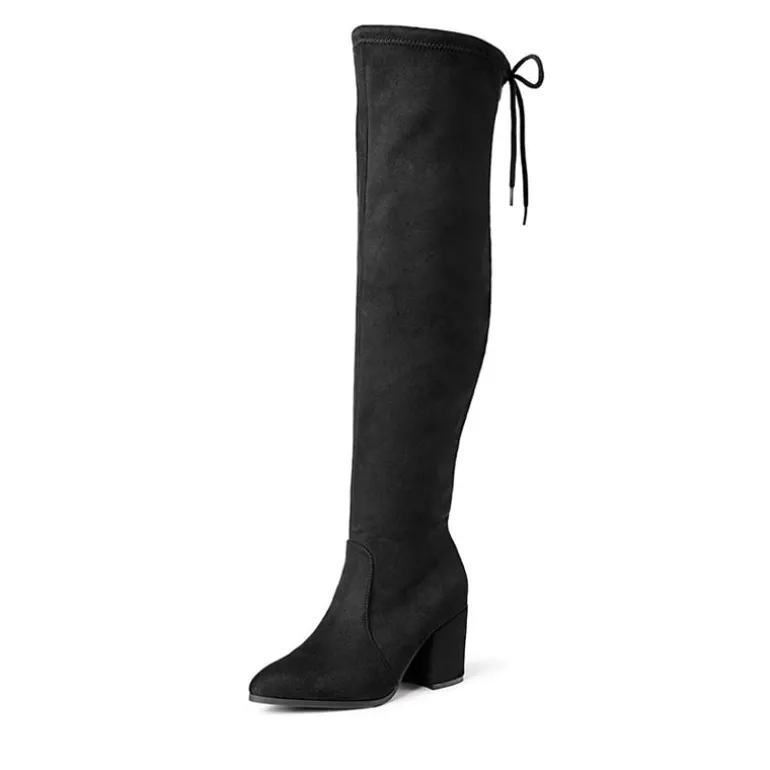 Over the knee Block Heel Boots