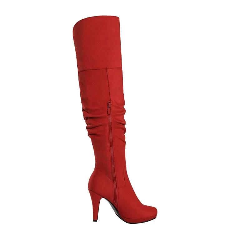 Over The Knee Chunky Heel Boots