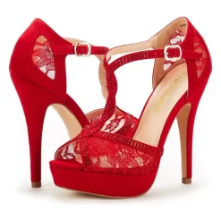 Peep Toe High Heel Platform Sandals