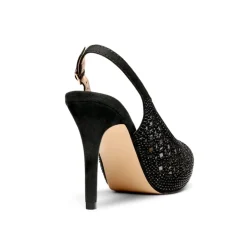 Peep Toe Rhinestone Pumps