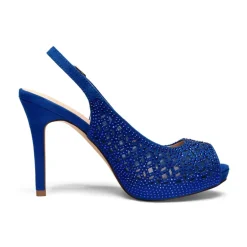 Peep Toe Rhinestone Pumps