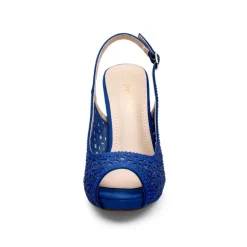 Peep Toe Rhinestone Pumps
