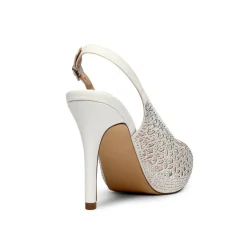 Peep Toe Rhinestone Pumps