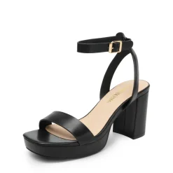 Platform Ankle Strap Chunky Heel Sandals