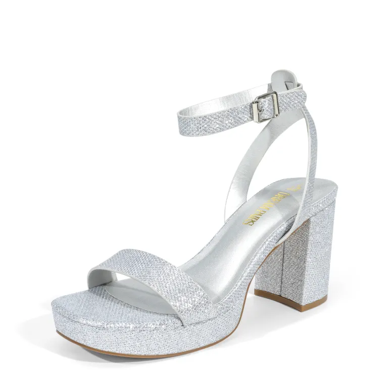 Platform Ankle Strap Chunky Heel Sandals