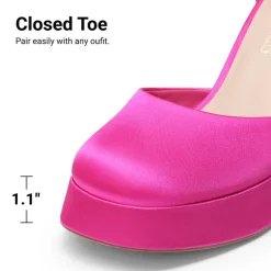 Platform Ankle Strap Chunky Pumps
