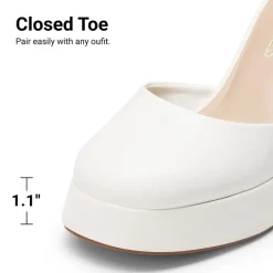 Platform Ankle Strap Chunky Pumps