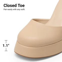 Platform Ankle Strap Chunky Pumps