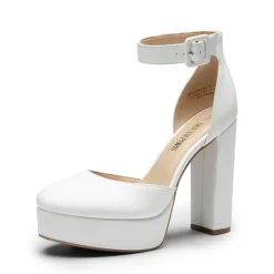 Platform Ankle Strap High Heel Pumps