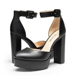 Platform Ankle Strap High Heel Pumps