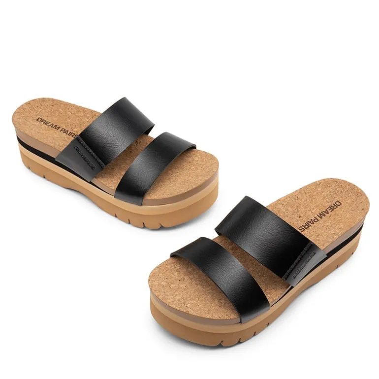 Platform Arch Support Slide Sandals
