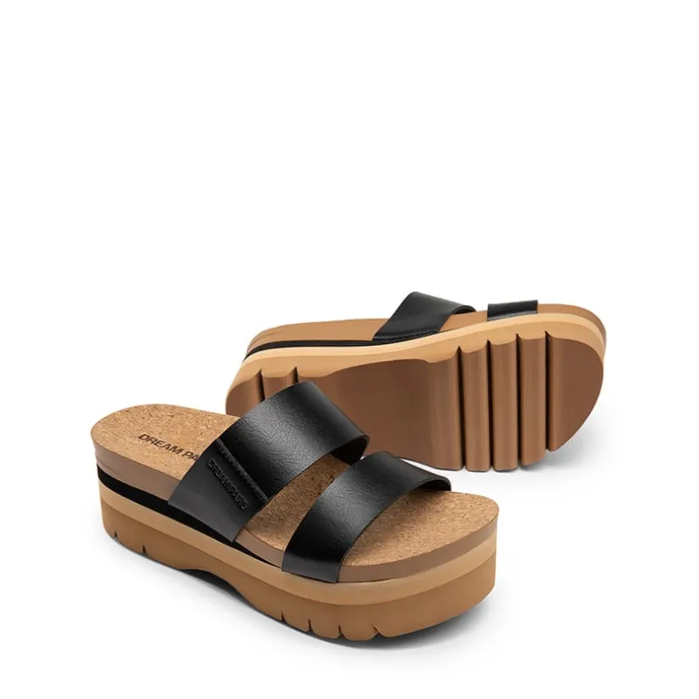 Platform Arch Support Slide Sandals