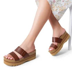 Platform Arch Support Slide Sandals