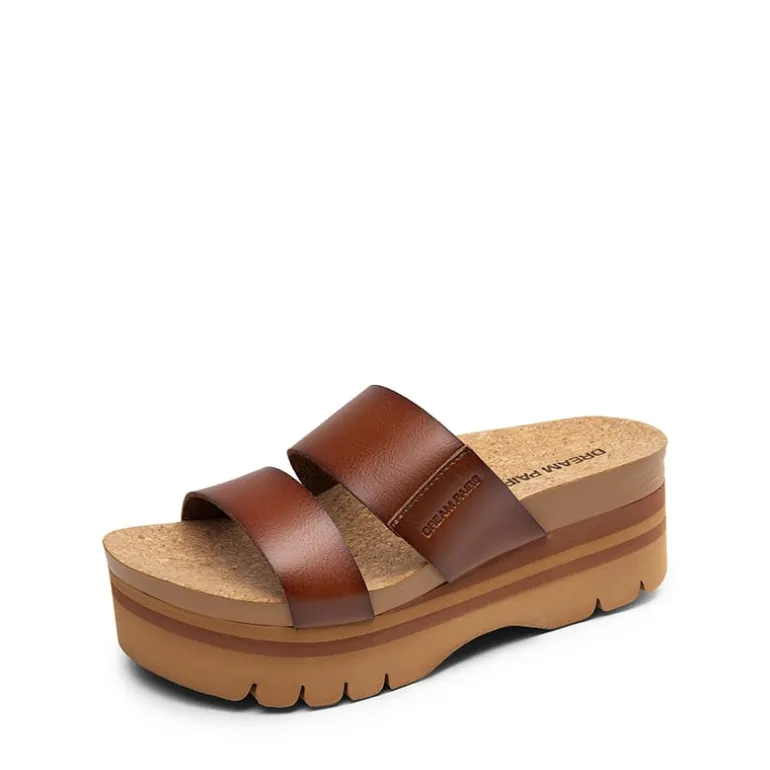 Platform Arch Support Slide Sandals