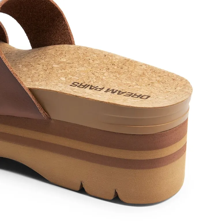 Platform Arch Support Slide Sandals