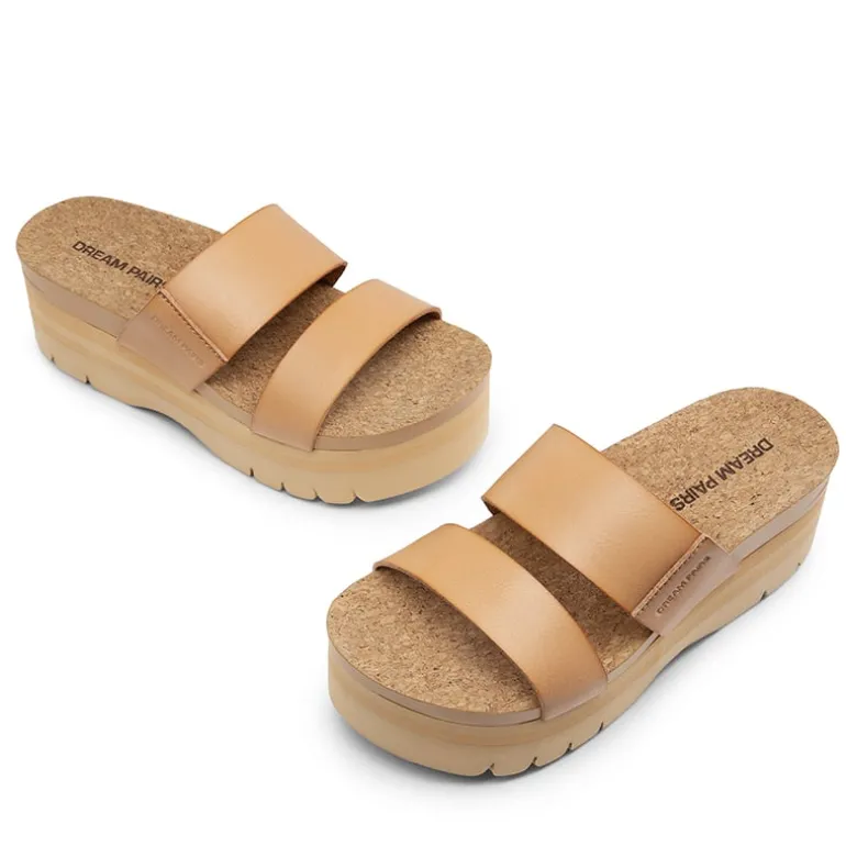 Platform Arch Support Slide Sandals