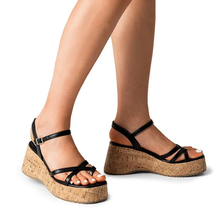 Platform Cork Wedge Sandals