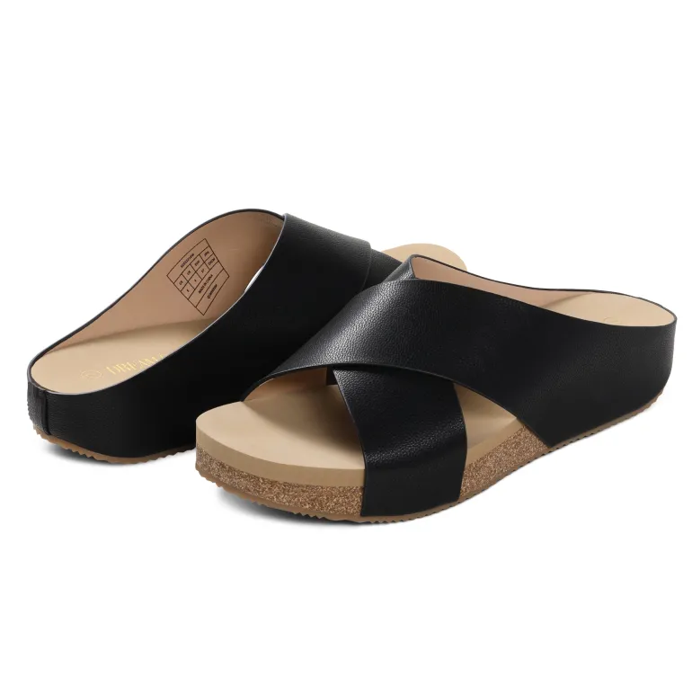 Platform Criss-Cross Flat Sandals