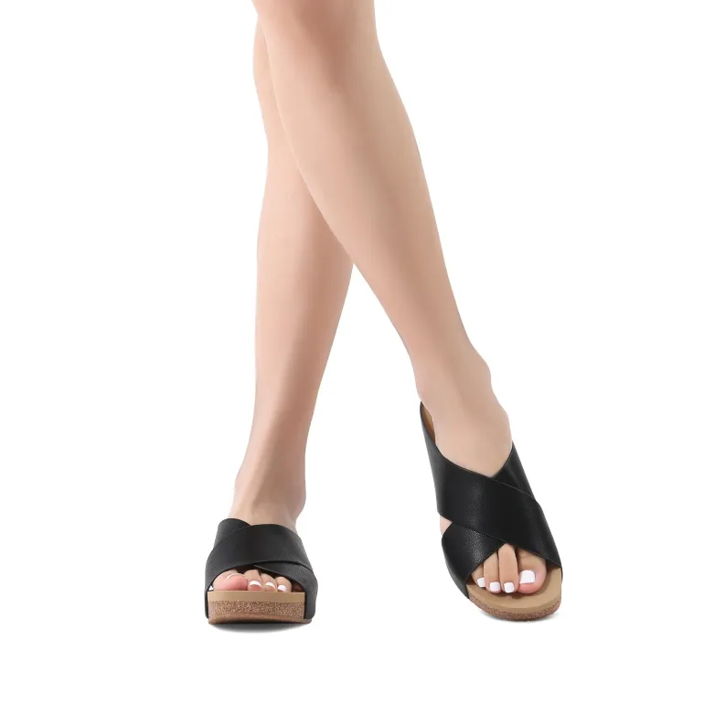 Platform Criss-Cross Flat Sandals