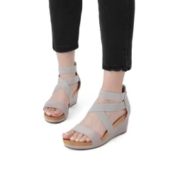 Platform Elastic Wedge Sandals
