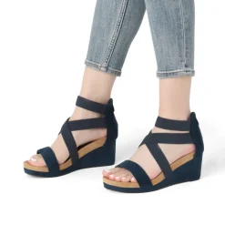 Platform Elastic Wedge Sandals