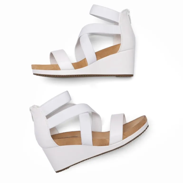 Platform Elastic Wedge Sandals