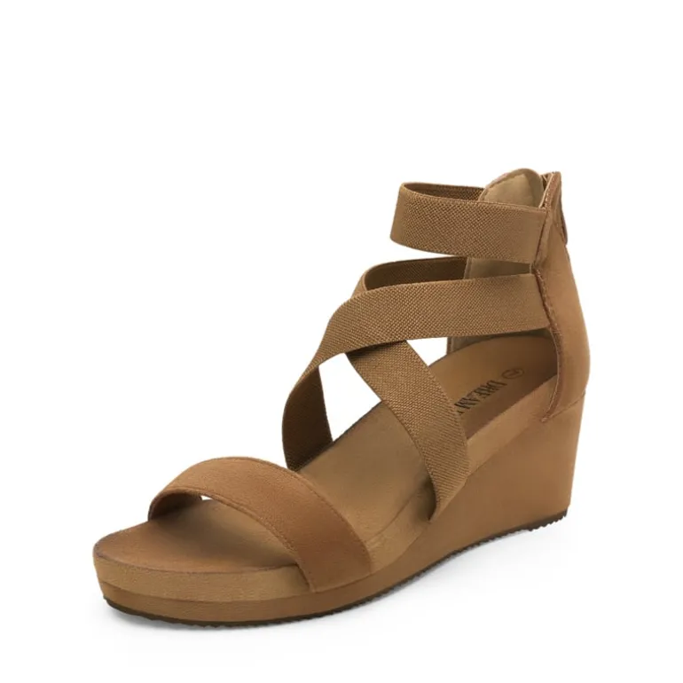 Platform Elastic Wedge Sandals