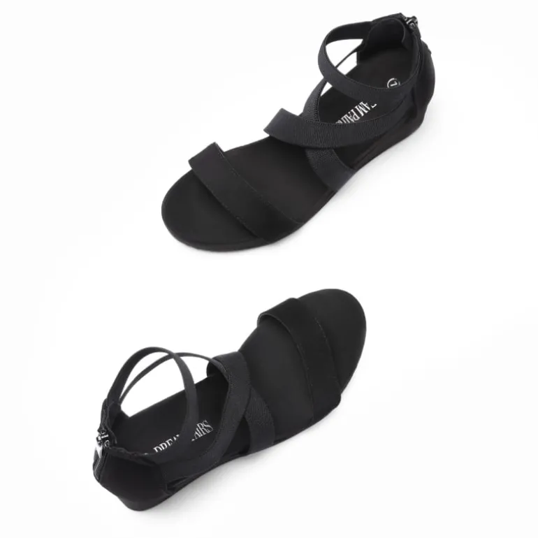 Platform Elastic Wedge Sandals