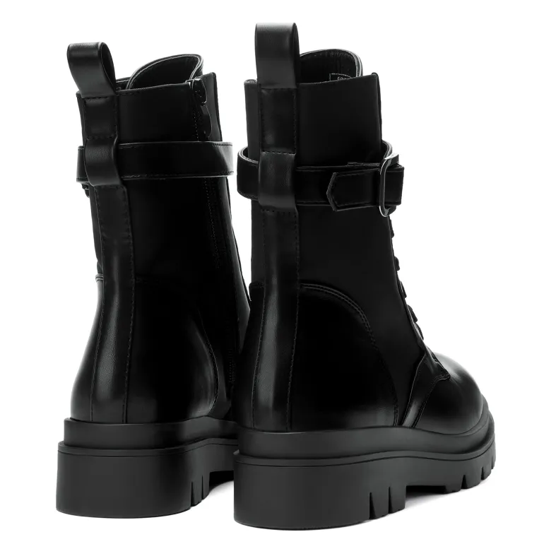 Platform Lace Up Lug Sole Combat Boots