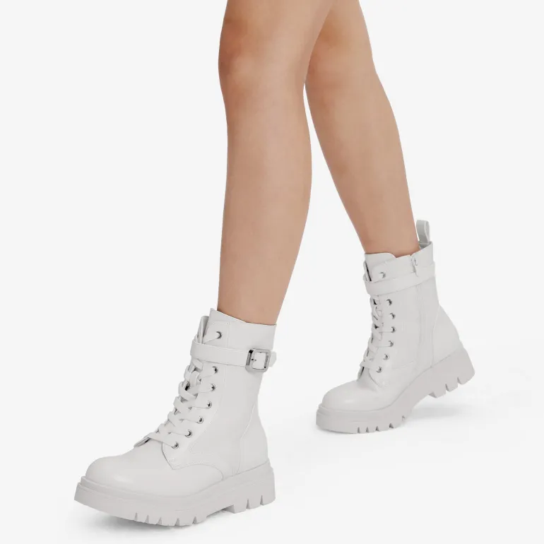 Platform Lace Up Lug Sole Combat Boots