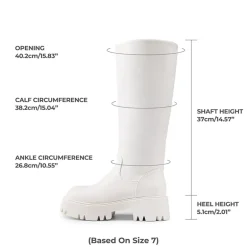 Platform Lug Sole Knee High Boots