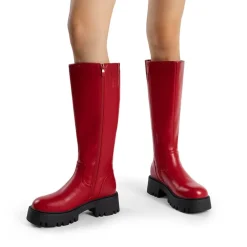 Platform Lug Sole Knee High Boots