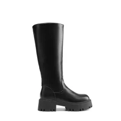 Platform Lug Sole Knee High Boots