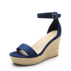 Platform One Strap Espadrille Wedge Sandals