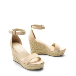 Platform One Strap Espadrille Wedge Sandals