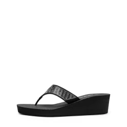 Platform Rhinestone Thong Sandals
