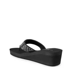 Platform Rhinestone Thong Sandals