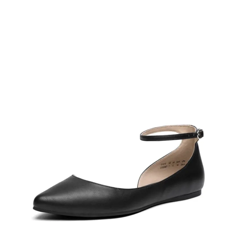 Pointed Toe Ankle Strap Ballet Flats Shoes
