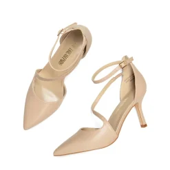 Pointed Toe Ankle-Strap Stiletto High Heels