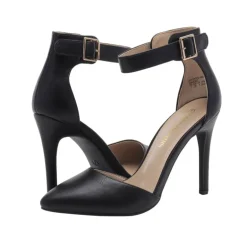 Pointed Toe Ankle Strap Stiletto Pumps