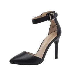 Pointed Toe Ankle Strap Stiletto Pumps
