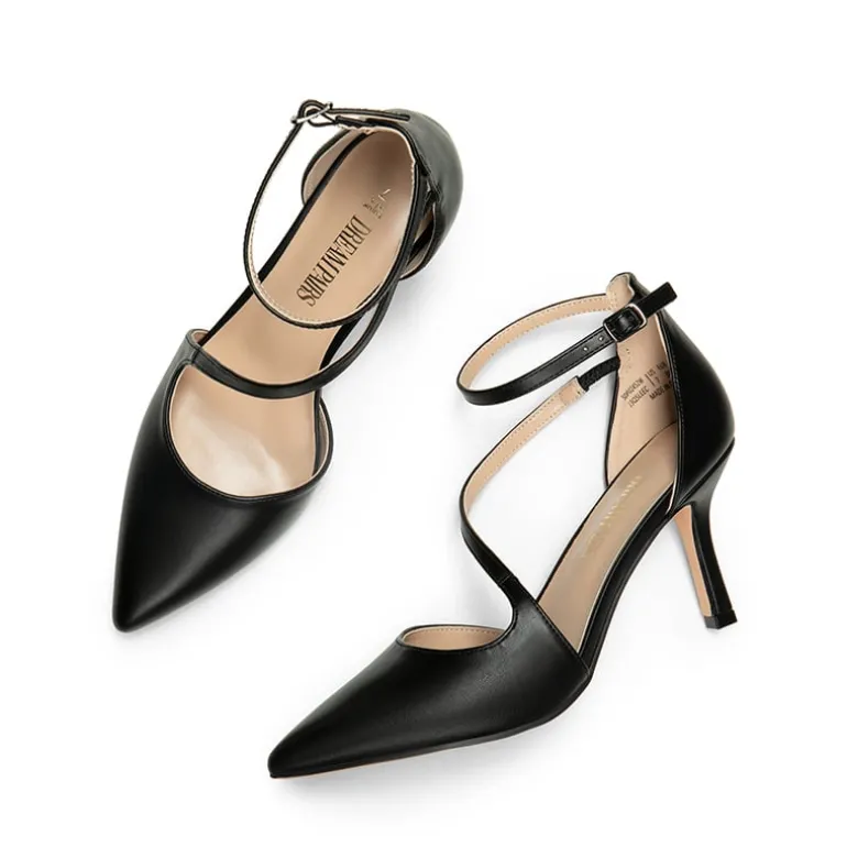 Pointed Toe Ankle-Strap Stiletto High Heels